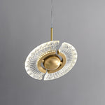 Zyra Modern Brass LED Pendant Light for Dining Room and Living Room