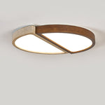 Zyren Travertine Ceiling Light in Yellow Travertine and Walnut