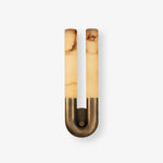 Arch Alabaster Wall Sconce with Aged Brass Base