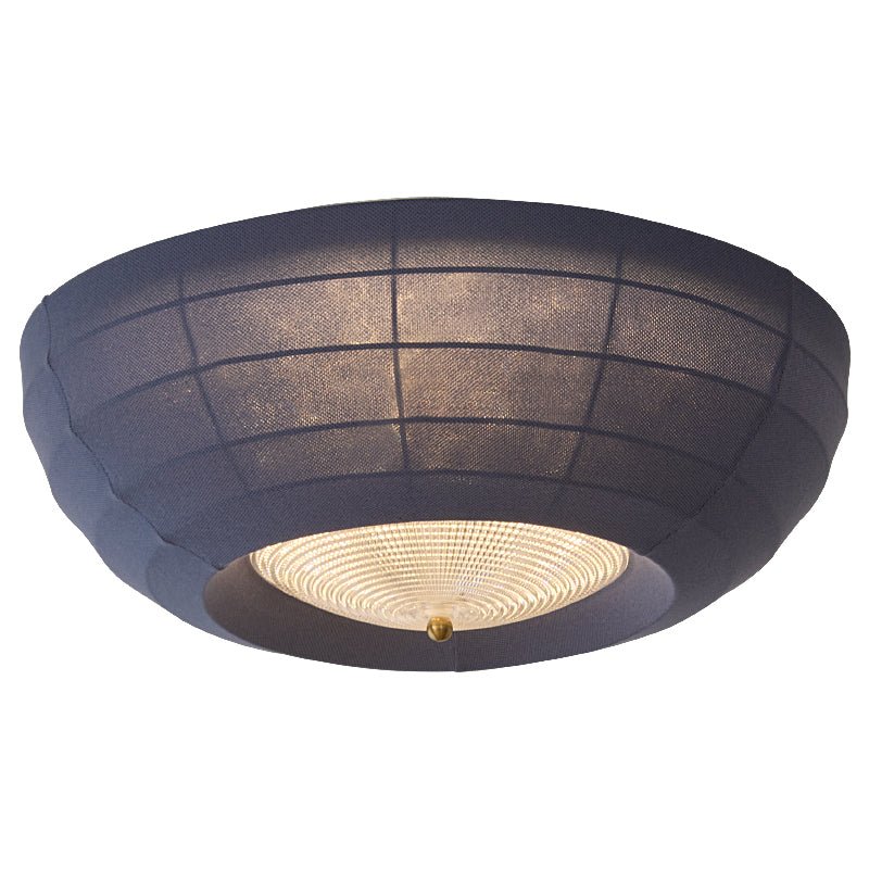 Thalina Fabric Ceiling Light in Olive Green – Modern Flush Mount LED