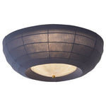 Thalina Fabric Ceiling Light in Olive Green – Modern Flush Mount LED