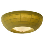 Thalina Fabric Ceiling Light in Olive Green – Modern Flush Mount LED