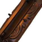 European Copper Outdoor Wall Sconce with Frosted Glass Shade