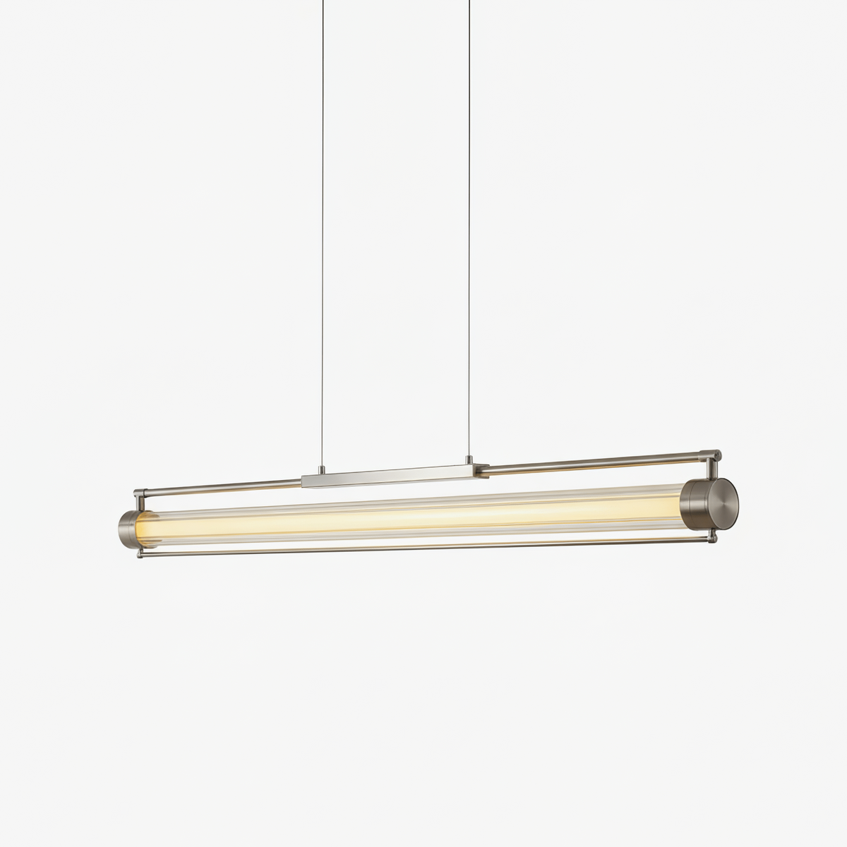 Linear Tube LED Pendant Light – Modern Minimalist Dining Room Lighting