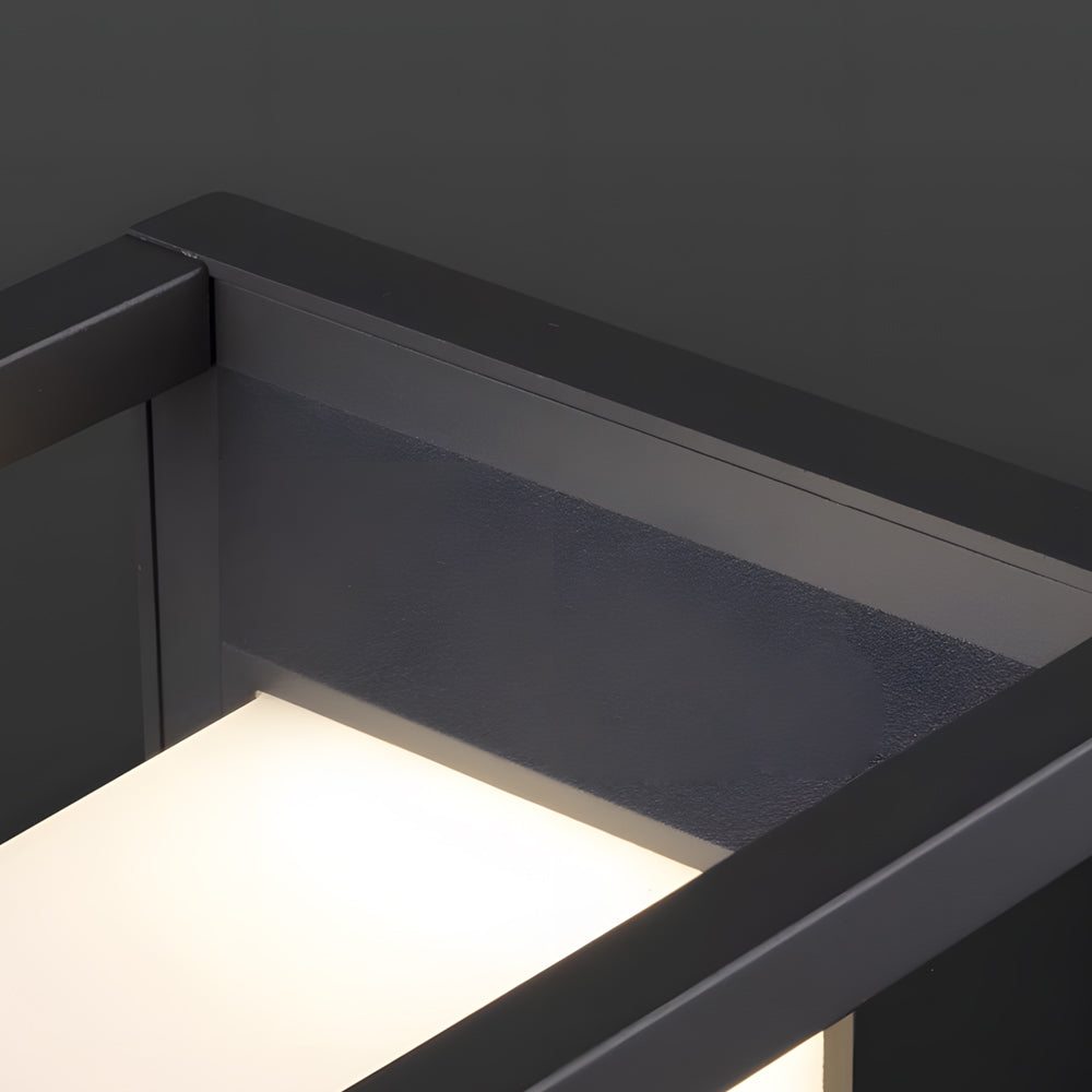 Modern Square LED Outdoor Wall Light, Waterproof Aluminum Sconce