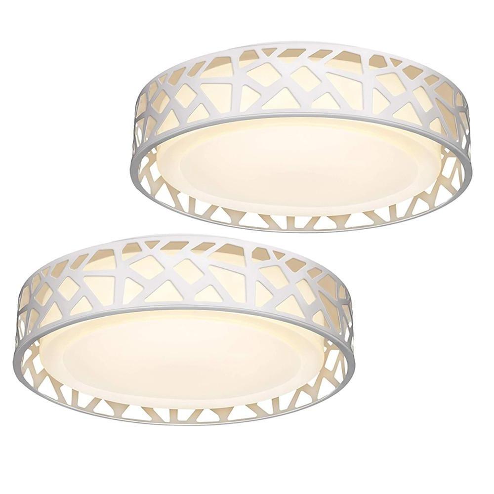Lumina Drum LED Flush Mount Ceiling Light in Nordic Metal