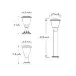 Luma Bollard Outdoor Pathway Light in Black Aluminum
