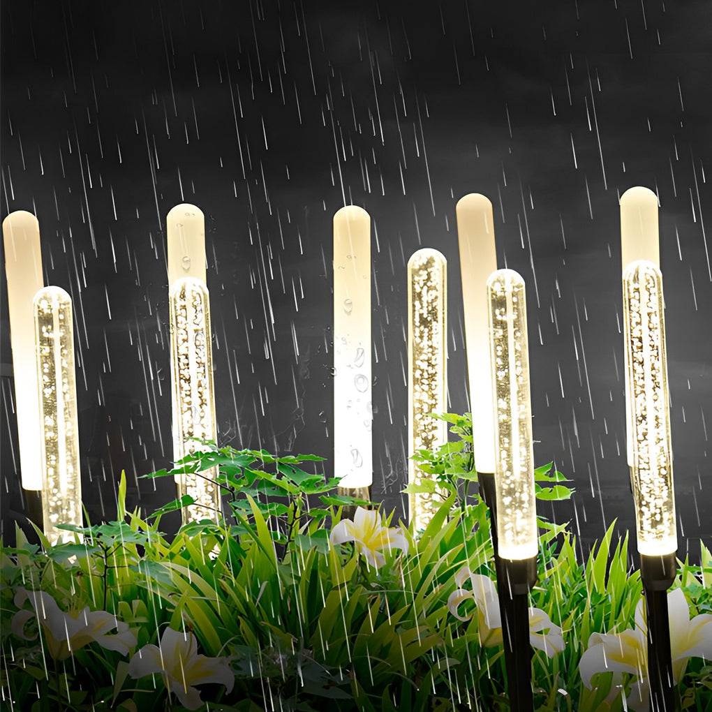Lumina Reed LED Garden Light Set of Five in Acrylic and Stainless Steel