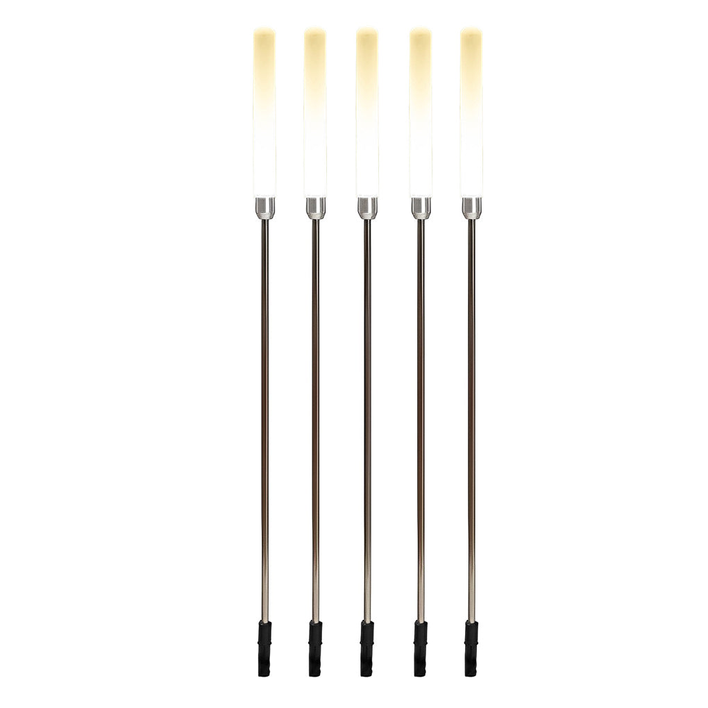 Lumina Reed LED Garden Light Set of Five in Acrylic and Stainless Steel