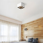Modular LED Flush Mount Spotlight with Four Adjustable Cube Heads