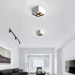 Modular LED Flush Mount Spotlight with Four Adjustable Cube Heads