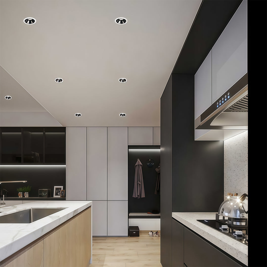 Adjustable Recessed Downlight with Anti-Glare Honeycomb Mesh