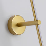 Linear LED Semi Flush Mount Ceiling Light in Black and Brass