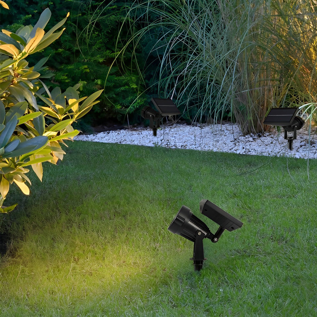 Solar Ground Spike Spotlight with Adjustable RGB LED for Landscape and Trees