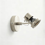 Aurelle Industrial Wall Sconce in Silver Die-Cast Aluminum