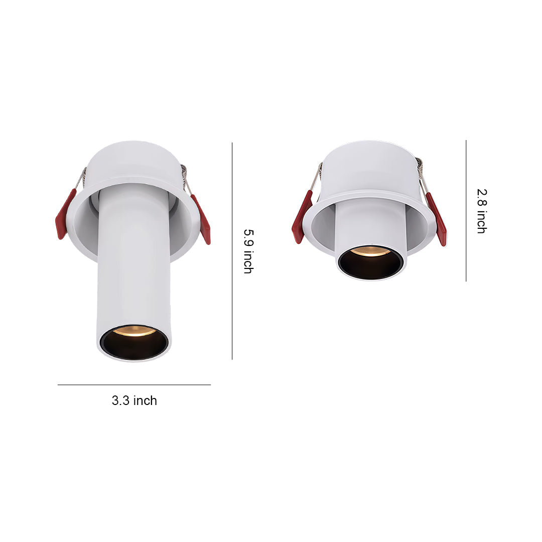 Modern Recessed LED Spotlights with Adjustable Anti-Glare Design