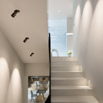 Adjustable LED Recessed Downlight with 360° Rotation, 7W, 3000K/4000K/6000K, Black or White