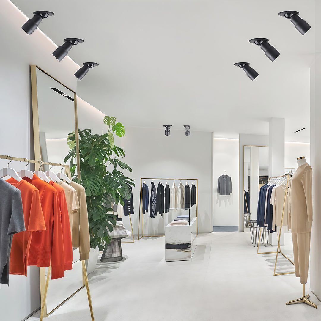 Adjustable LED Recessed Downlight with 360° Rotation, 7W, 3000K/4000K/6000K, Black or White