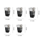 Recessed Adjustable LED Spotlights with Anti-Glare Deep Cup, Black Aluminum