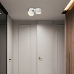 Aria Dual-Head Adjustable LED Ceiling Spotlight in White or Black