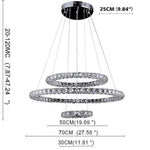 Luxury Crystal Led Chandelier 3 Tier Geometric Or Stacked Led Pendant Light