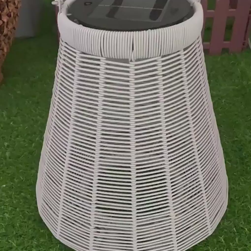 Portable Rattan Solar Outdoor Lantern Ha085493
