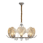 Modern Copper Shell Glass Chandelier for Dining Room and Living Room