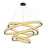 Aurelia Circular LED Chandelier in Copper, Chrome, or Black