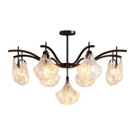 Shell Chandelier Modern Luxury Ceiling Light in Copper, Nickel, or Black