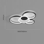 Modern Led Circles Flush Mount Ceiling Light Artistic Eclipse Design Energy Efficient Lighting