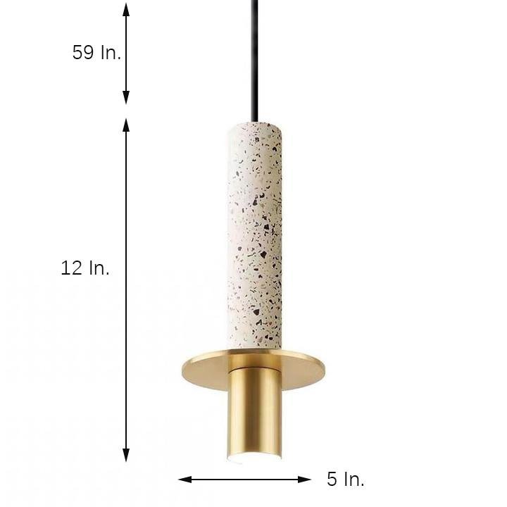 Cylindrical LED Pendant Light with Glass Shade for Modern Interiors
