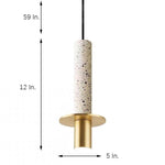 Cylindrical LED Pendant Light with Glass Shade for Modern Interiors