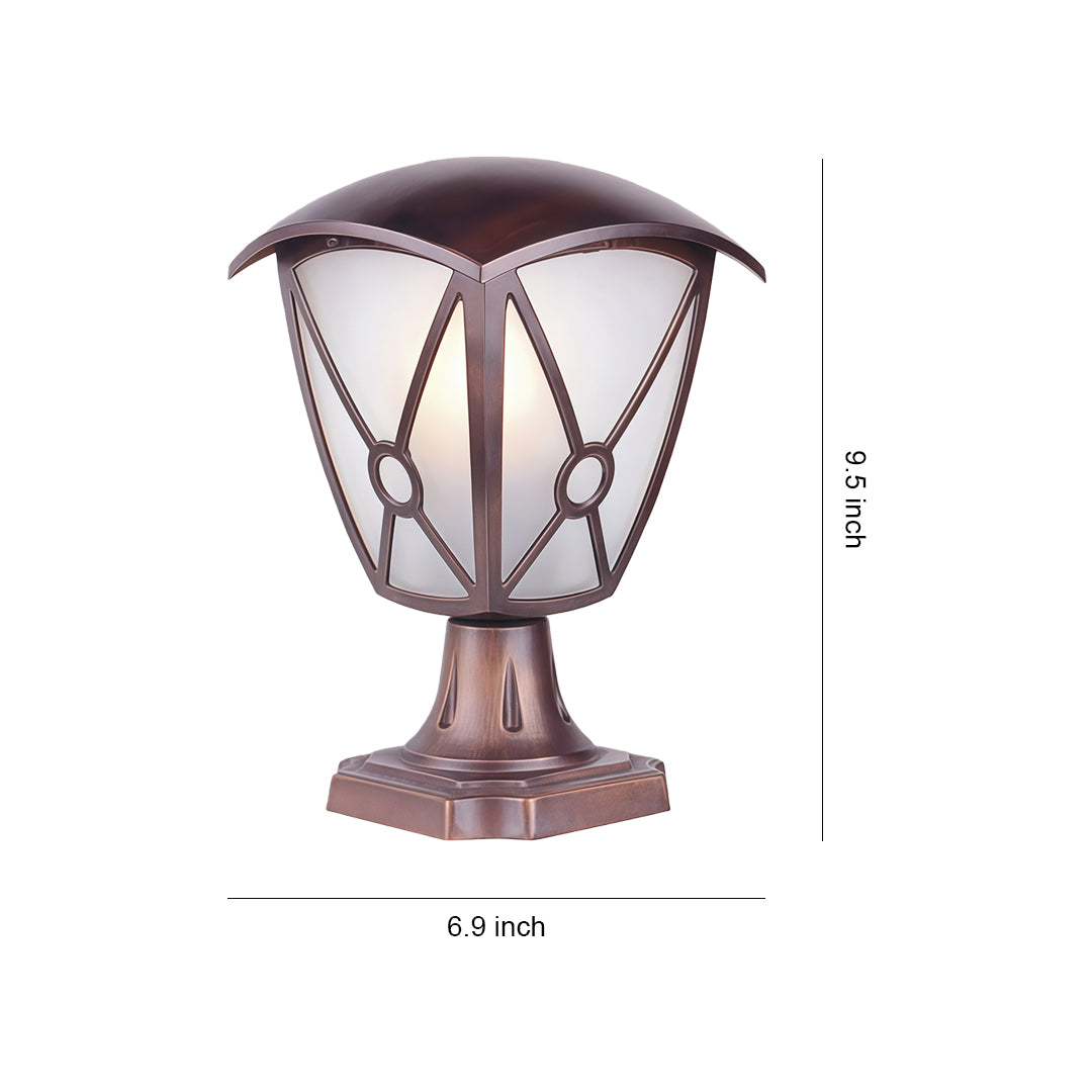European Aluminum Pillar Light with LED Warm Glow for Garden and Courtyard