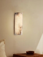 Alvia Alabaster Wall Sconce — Natural Stone LED Wall Light