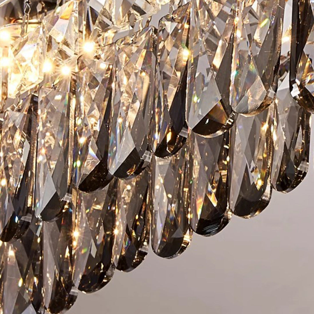 Lumière Cristal LED Ceiling Light – French Crystal Flush Mount in Polished Chrome