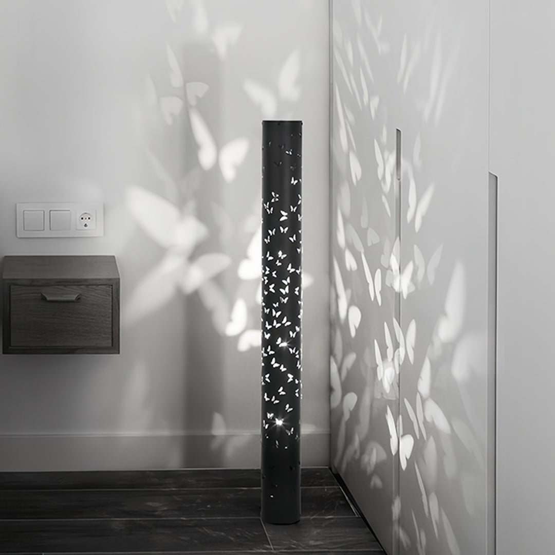 Butterfly Projection Floor Lamp – Modern Decorative Column Light