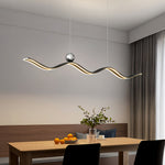 Wave Linear LED Pendant Light – Modern Aluminum Suspension Lamp