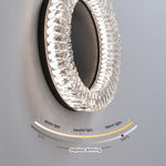 Nero Round LED Flush Mount Ceiling Light with Crystal Accents
