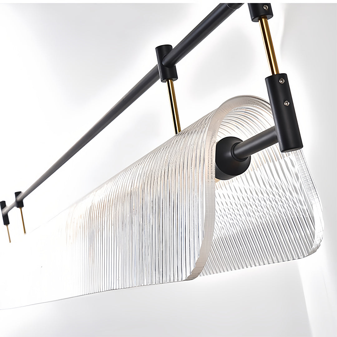Nordic Linear LED Pendant Light, Minimalist Long Strip Ceiling Lamp for Dining Room and Kitchen Island