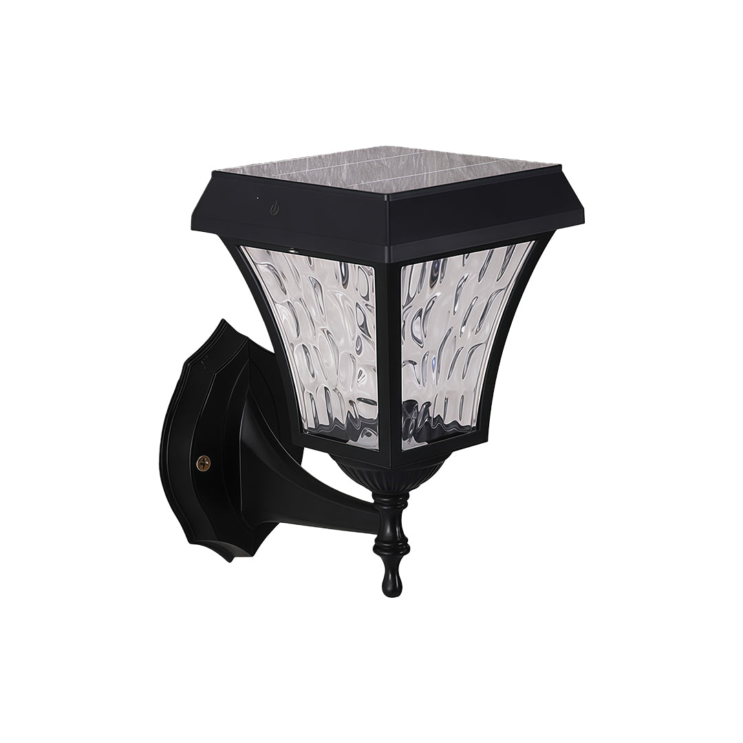Aria Solar Wall Sconce — Modern Outdoor Lighting in Black Aluminum