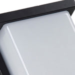 Modern Rectangular LED Outdoor Wall Sconce, Matte Black Aluminum, IP65 Waterproof