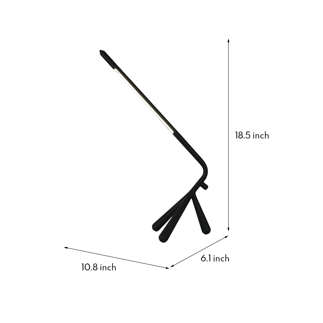 Tripod LED Table Lamp with 360° Rotating Head, Eye-Care Dimmable Light