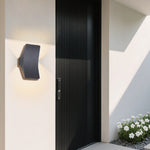 Minimalist LED Outdoor Wall Sconce in Sand Gray Aluminum