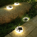 Modern Solar Animal Paw Step Lights for Garden Stairs, Set of 4