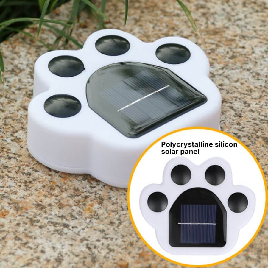 Modern Solar Animal Paw Step Lights for Garden Stairs, Set of 4