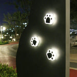 Modern Solar Animal Paw Step Lights for Garden Stairs, Set of 4
