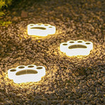 Modern Solar Animal Paw Step Lights for Garden Stairs, Set of 4