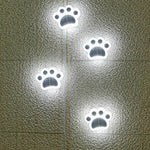 Modern Solar Animal Paw Step Lights for Garden Stairs, Set of 4