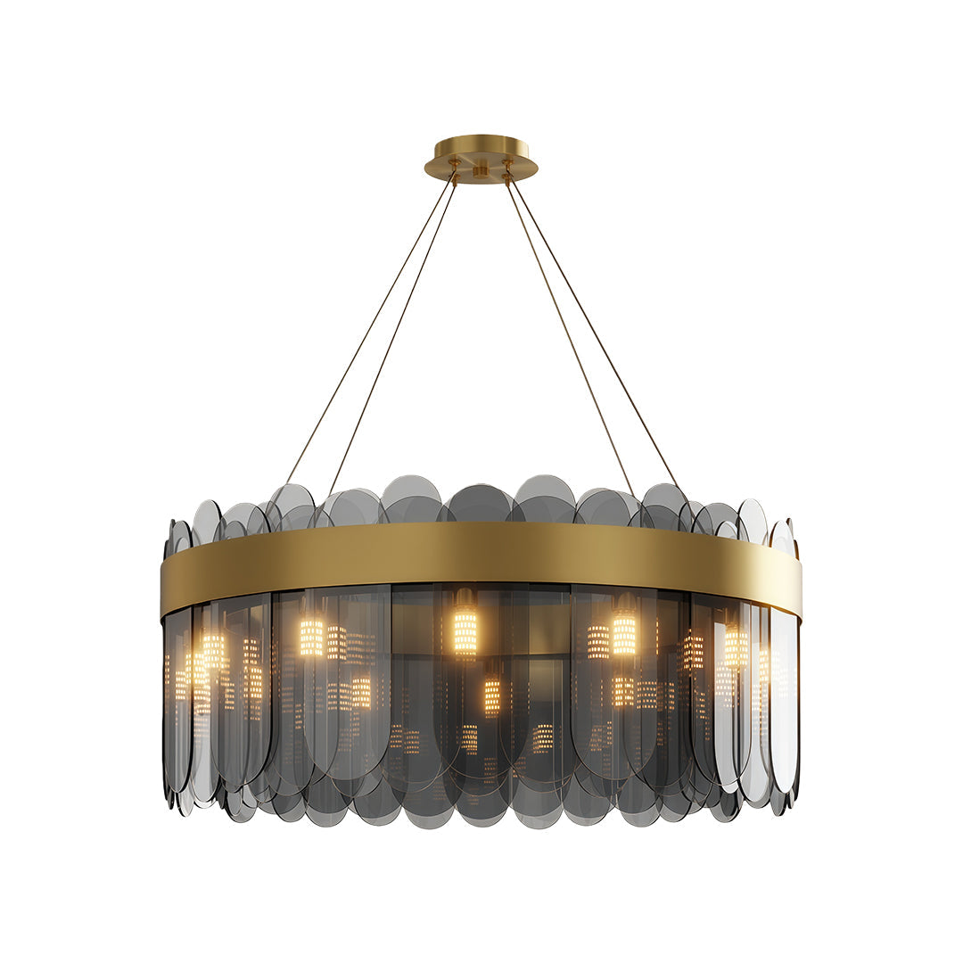 Lumina Glass Chandelier — Modern Luxury Pendant for Dining & Living Spaces