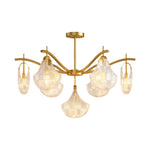 Shell Chandelier Modern Luxury Ceiling Light in Copper, Nickel, or Black